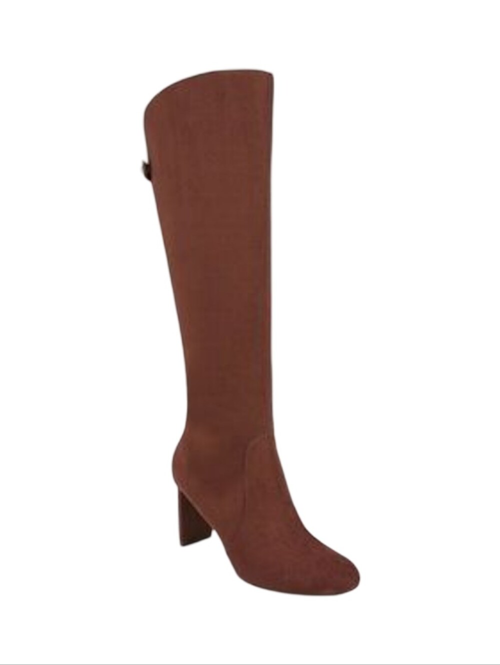 Customer Return Size 10 Adelaydef Women's Tall Brown Suede Block Heel Boots
